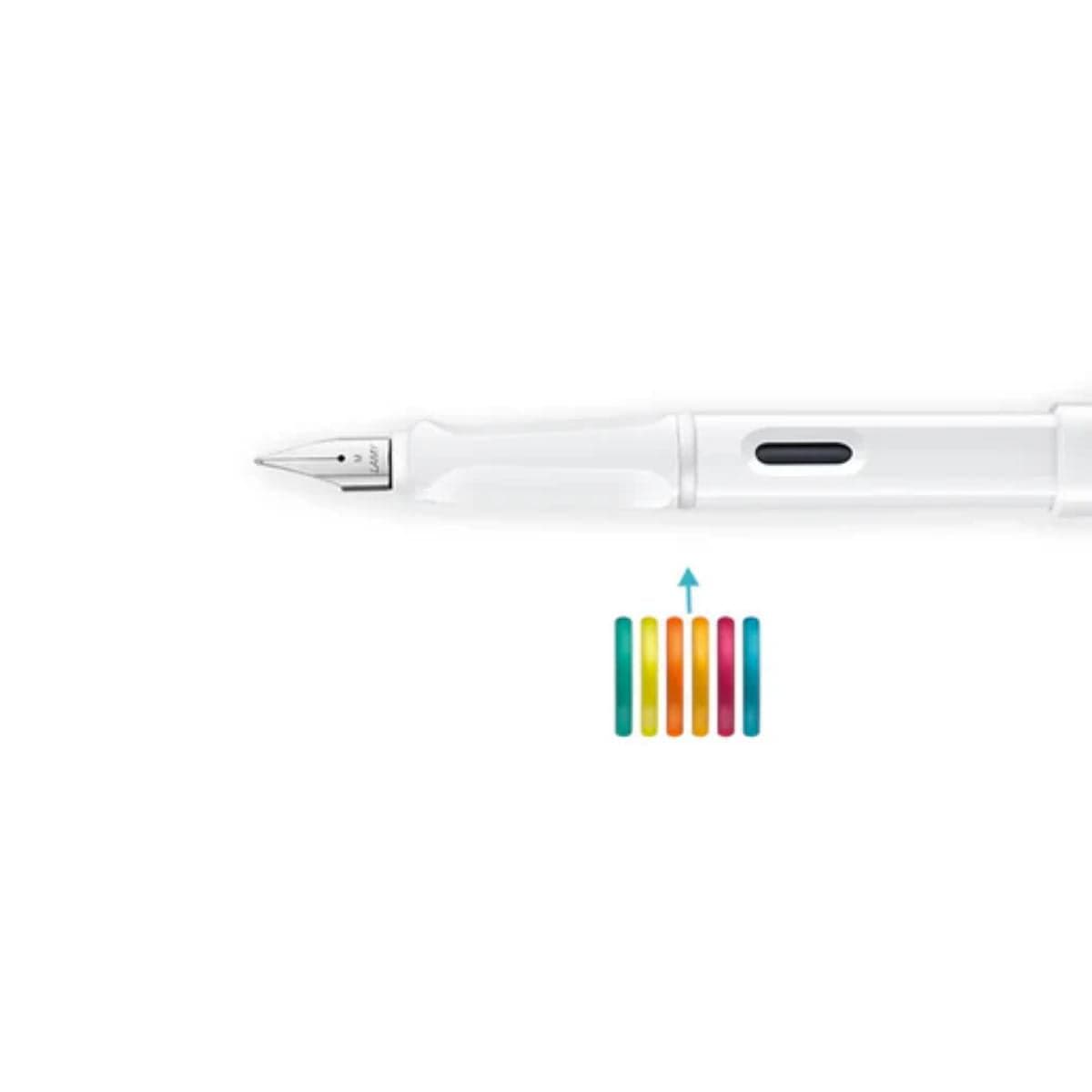 Caneta Tinteiro Lamy Safari - All White Multi - 0B1 - M Lamy