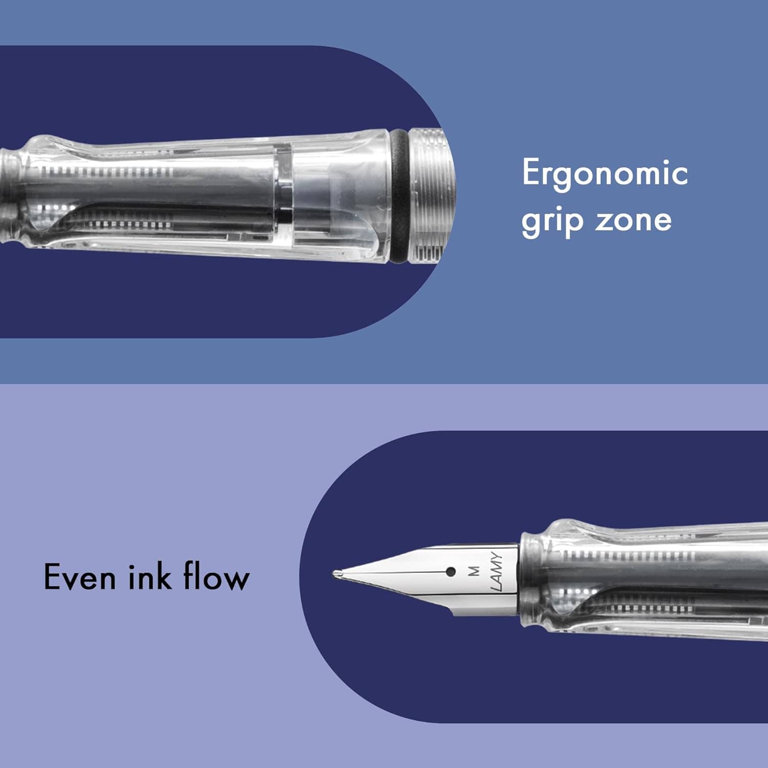 Caneta Tinteiro Lamy Safari Vista Transparente - Ponta Média Lamy
