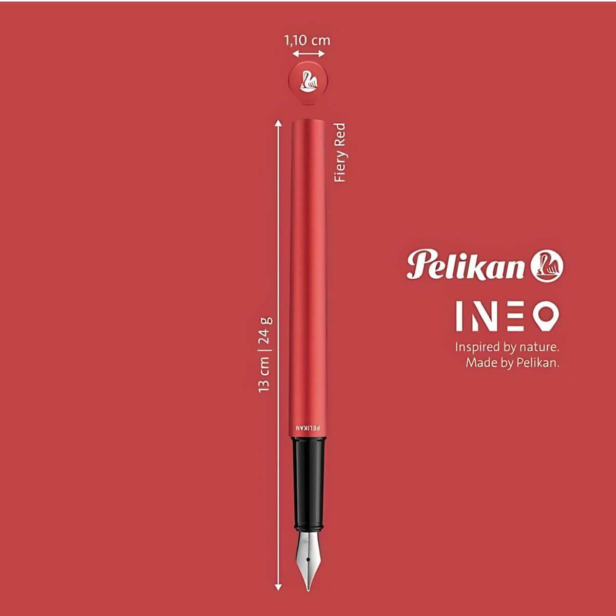 Caneta Tinteiro Pelikan Ineo - Fiery Red - Ponta M Pelikan