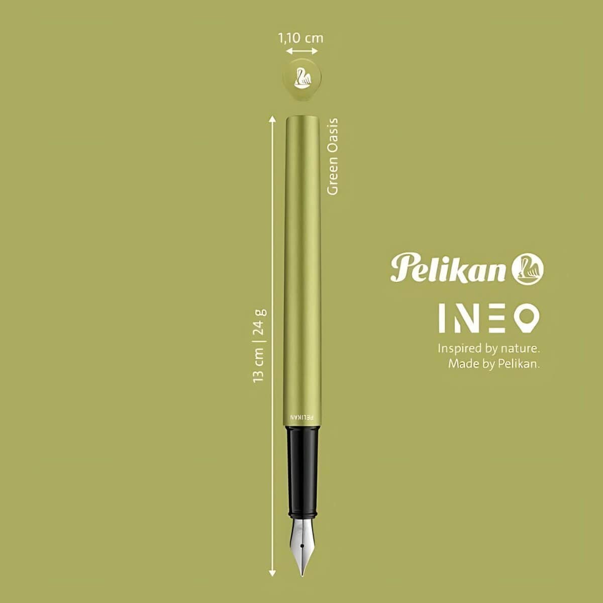 Caneta Tinteiro Pelikan Ineo - Green Oasis - Ponta M Pelikan