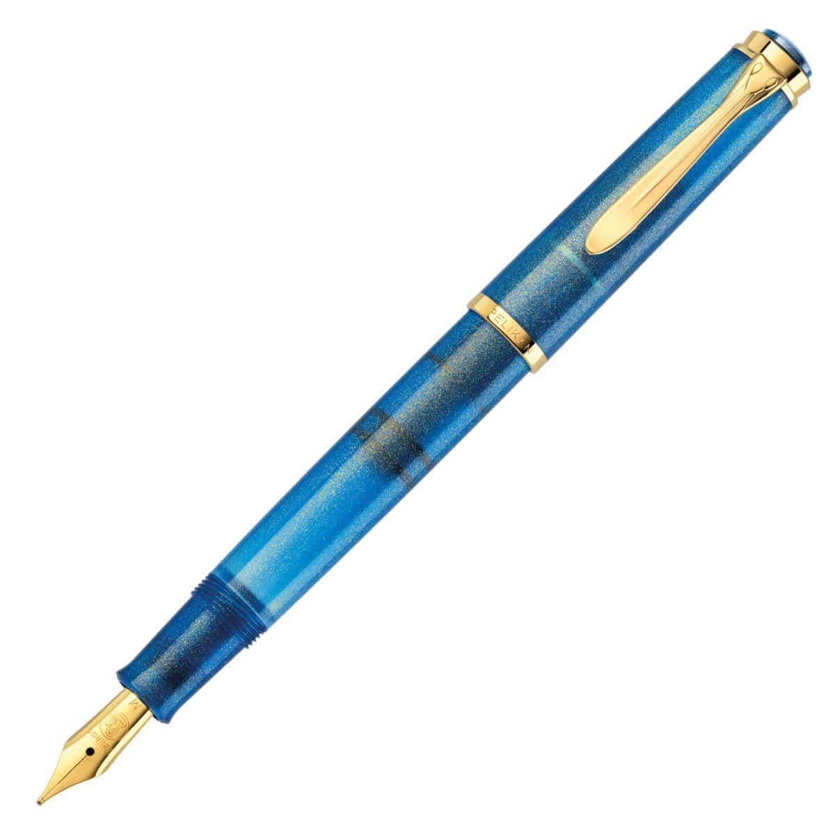 Caneta Tinteiro Pelikan M200 Golden Lapis - Com Tinta Edelstein - M Livraria Skilo
