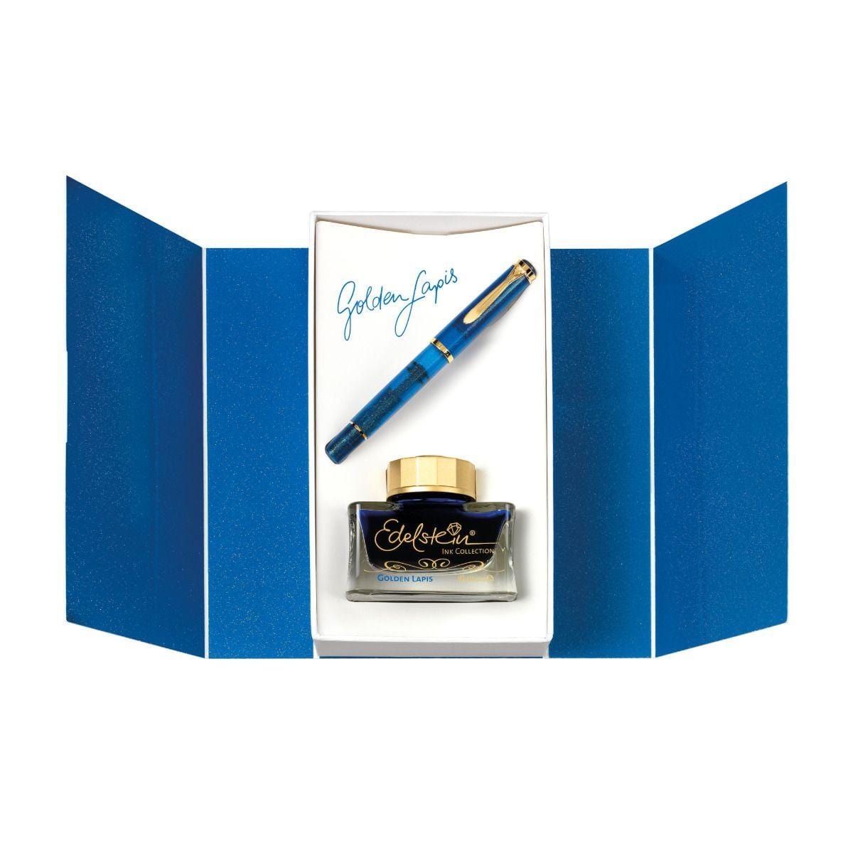 Caneta Tinteiro Pelikan M200 Golden Lapis - Com Tinta Edelstein - M Livraria Skilo