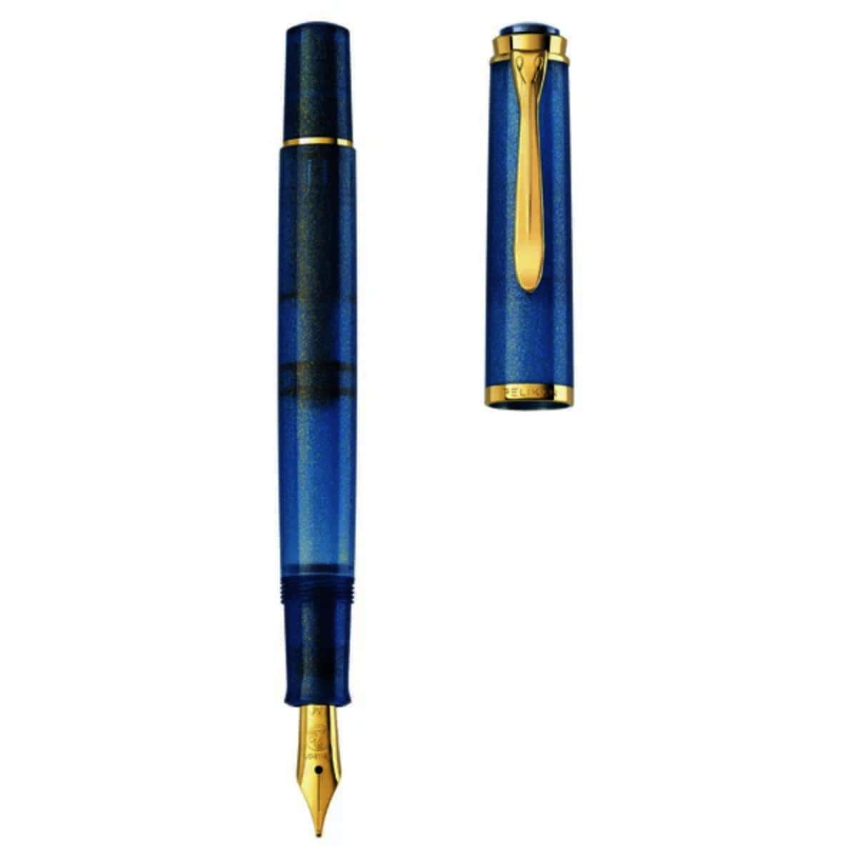 Caneta Tinteiro Pelikan M200 Golden Lapis - Com Tinta Edelstein - M Livraria Skilo