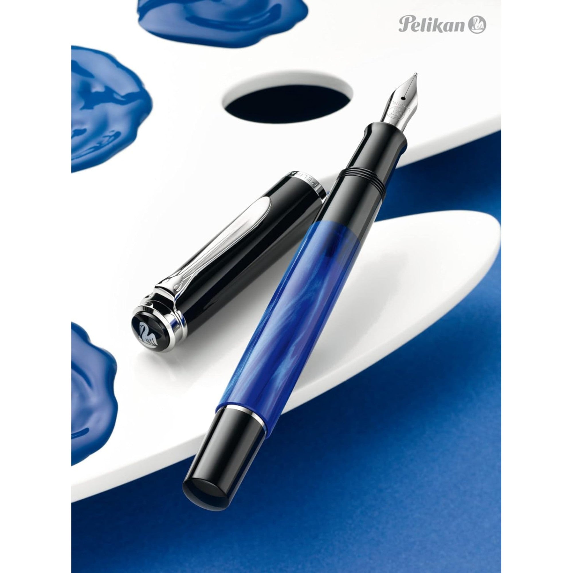 Caneta Tinteiro Pelikan M205 - Blue Marbled - F Pelikan