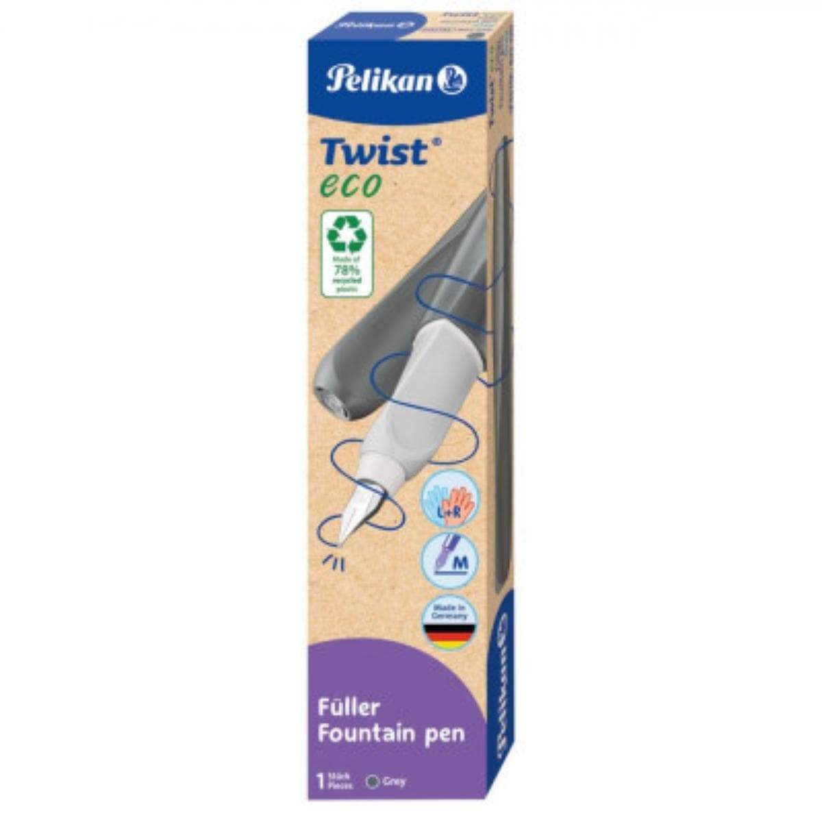 Caneta Tinteiro Pelikan - Twist - Eco Grey Pelikan