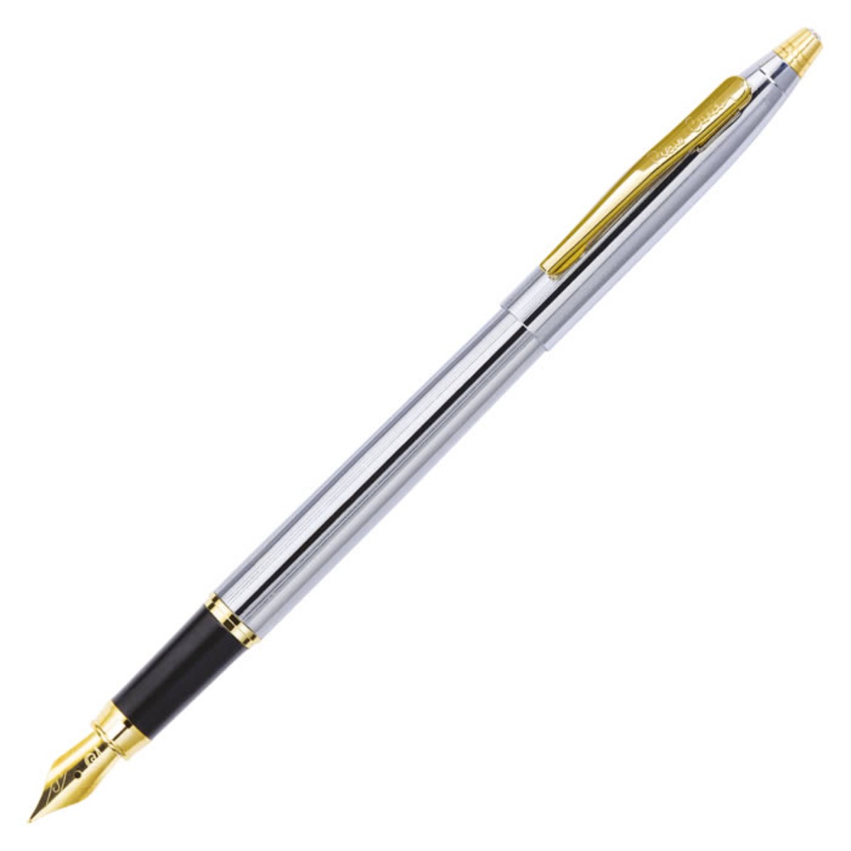Caneta Tinteiro Pierre Cardin - Kriss Chrome & Gold - M Pierre Cardin