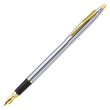 Caneta Tinteiro Pierre Cardin - Kriss Chrome & Gold - M Pierre Cardin