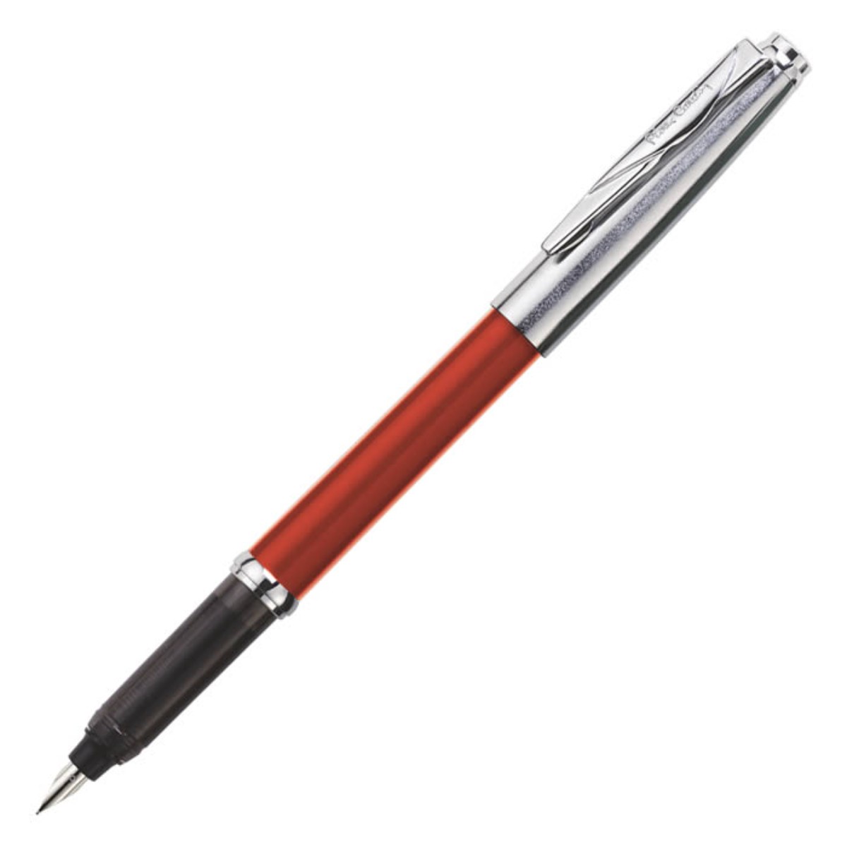 Caneta Tinteiro Pierre Cardin - Penomatic Burgundy & Chrome - F Pierre Cardin