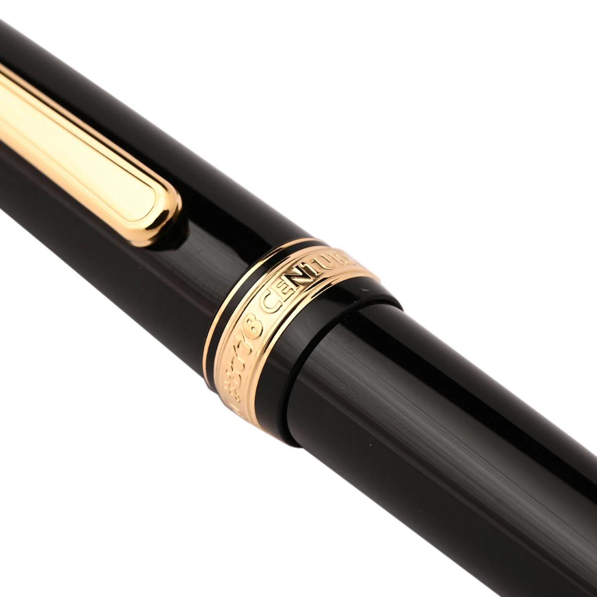 Caneta Tinteiro Platinum Century 3776- Black Gold - Pena F Platinum