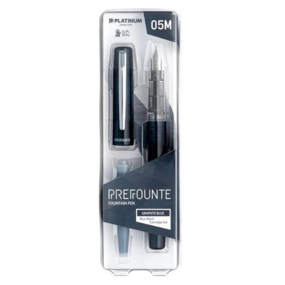 Caneta Tinteiro Platinum Prefounte 0,5 - Graphite Blue Platinum