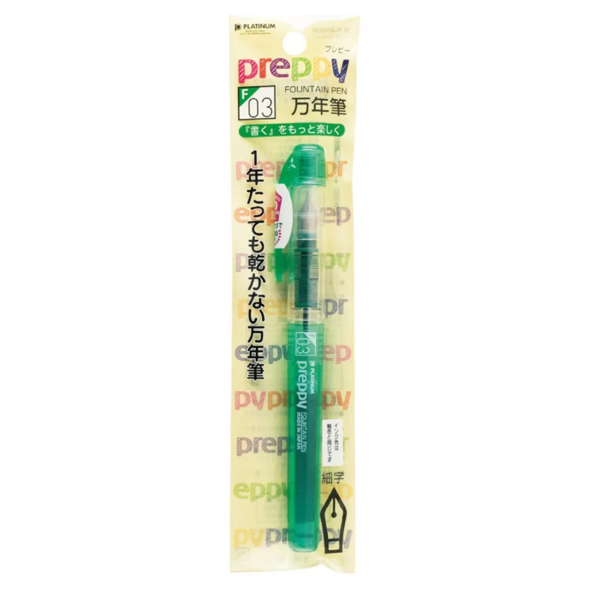 Caneta Tinteiro Preppy 0.3 - Verde Blister Platinum
