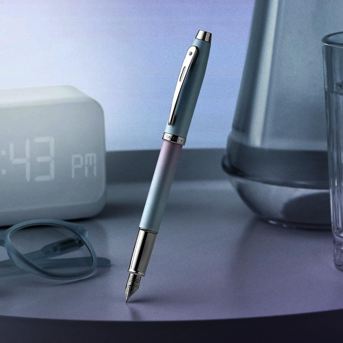 Caneta Tinteiro Sheaffer 100 Expressions - Degradê Azul e Rosa Perolado Livraria Skilo