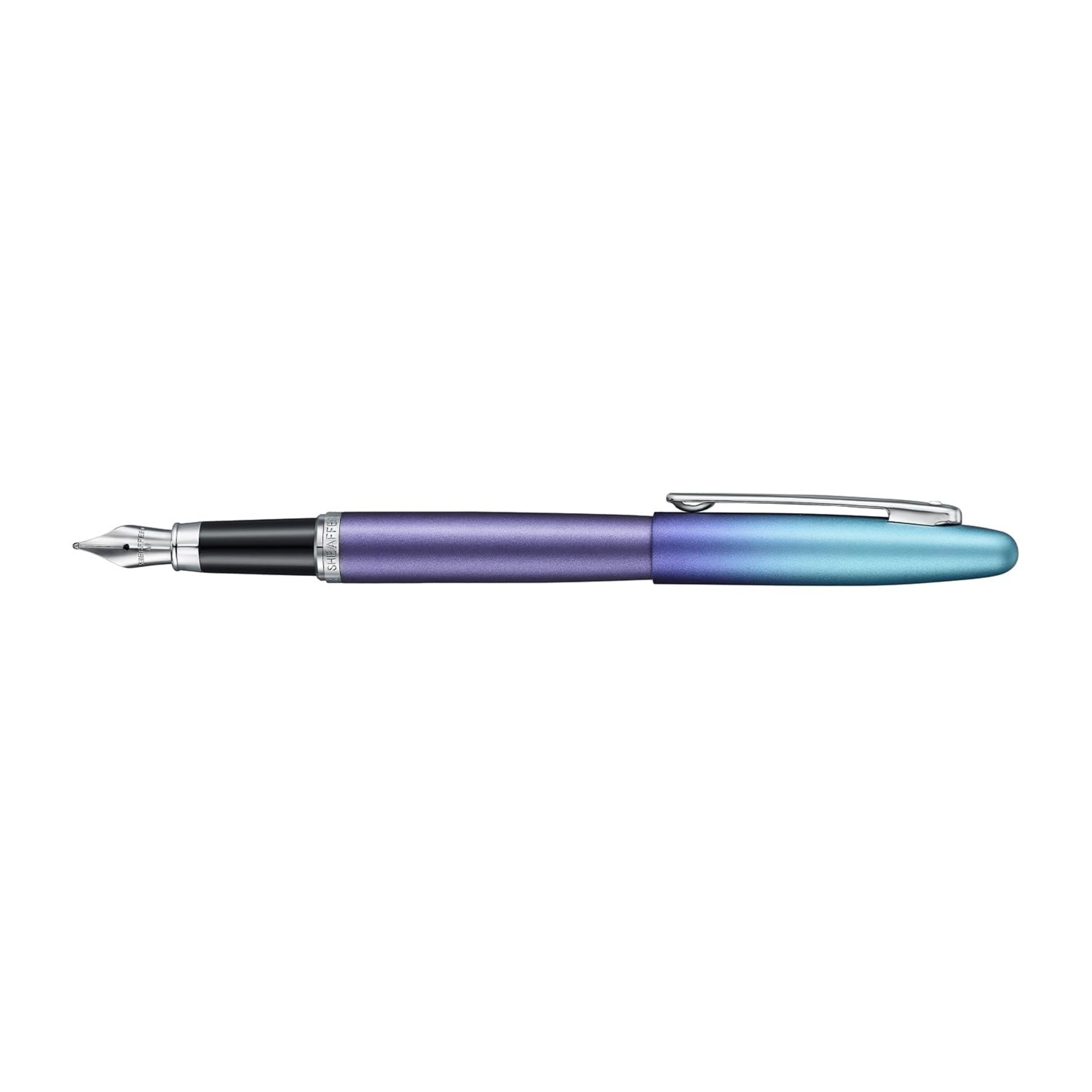 Caneta Tinteiro Sheaffer Expressions VFM - Degradê Azul e Perolado - M Sheaffer