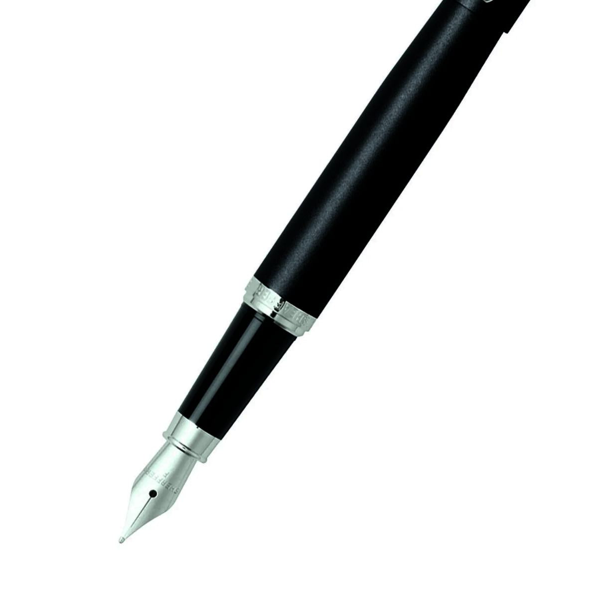 Caneta Tinteiro Sheaffer VFM - Matte Black & Chrome Trims Livraria Skilo