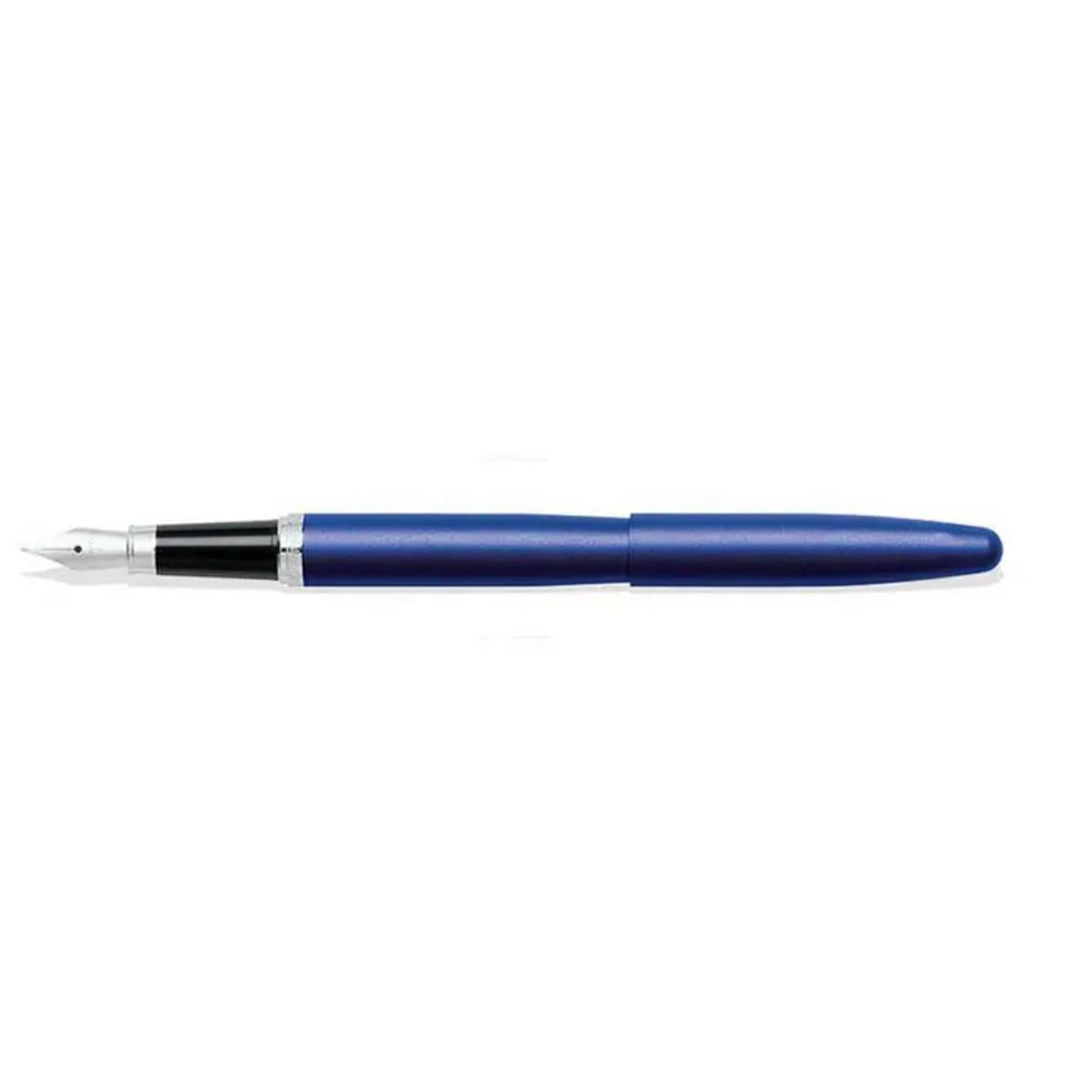 Caneta Tinteiro Sheaffer VFM - Neon Blue & Chrome Trims Livraria Skilo