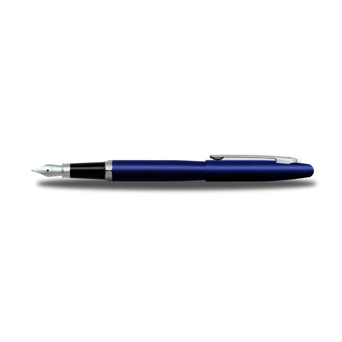 Caneta Tinteiro Sheaffer VFM - Neon Blue & Chrome Trims Livraria Skilo