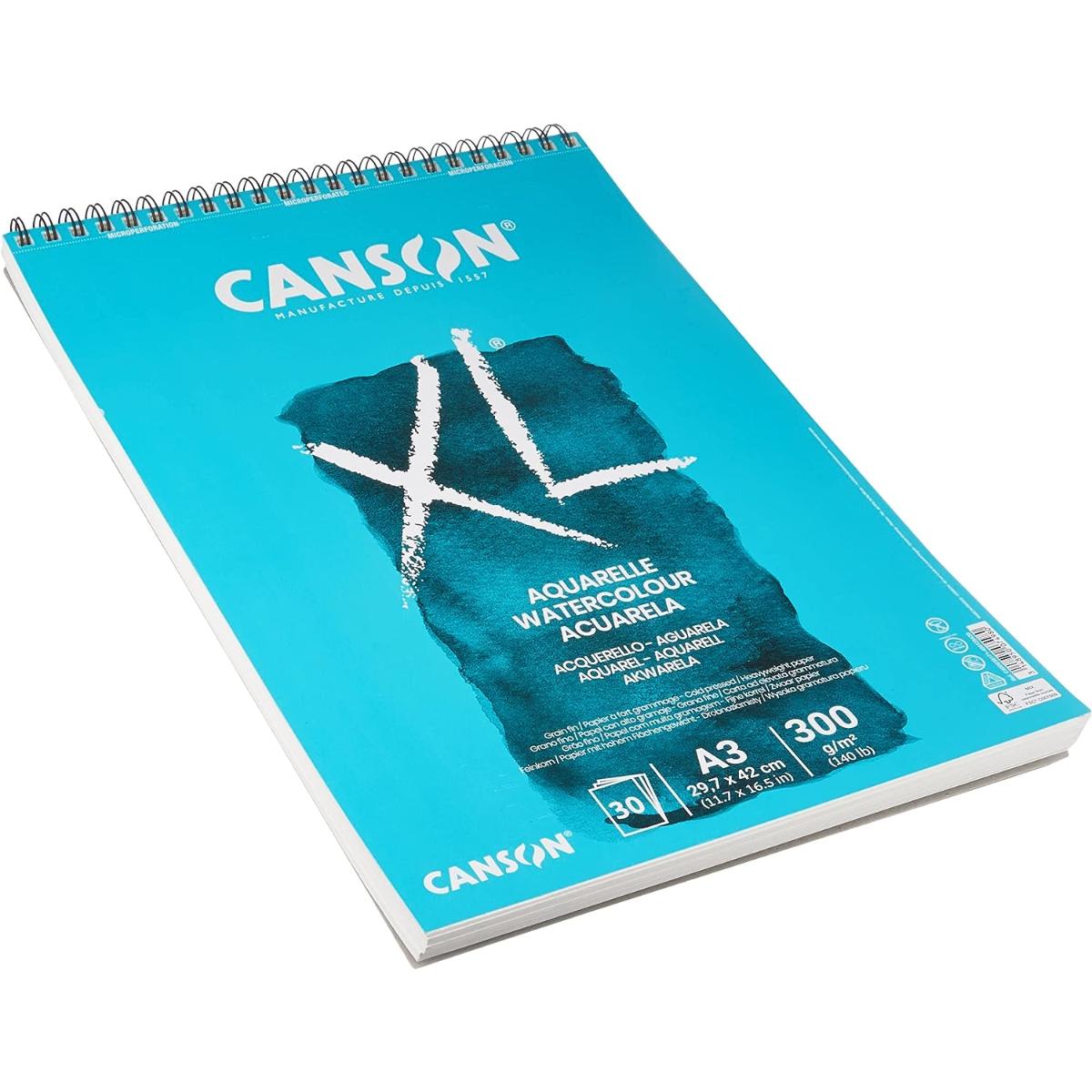 Canson XL Aquarelle - Bloco Para Aquarela A3 - 300g/m² Livraria Skilo