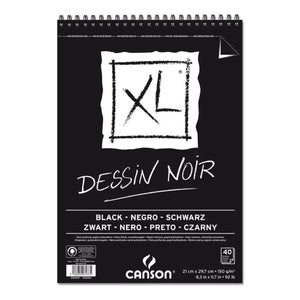 Canson XL Dessin Noir - Bloco Preto Para Desenho - A4 - 150g/m²