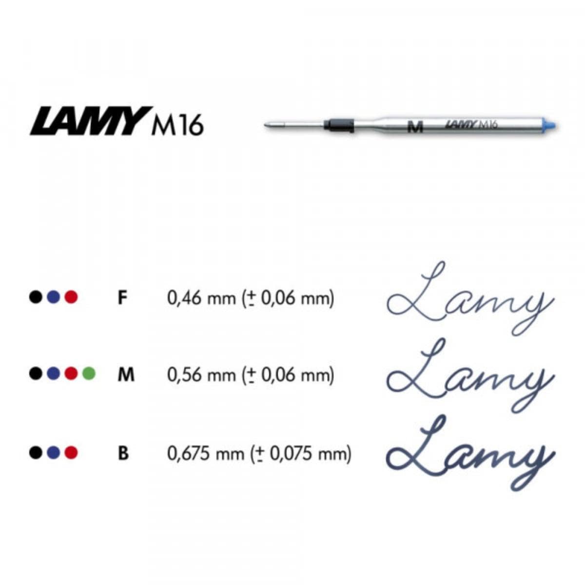 Carga Para Caneta Lamy Esferográfica M16 - Preto - B (Bold) Lamy