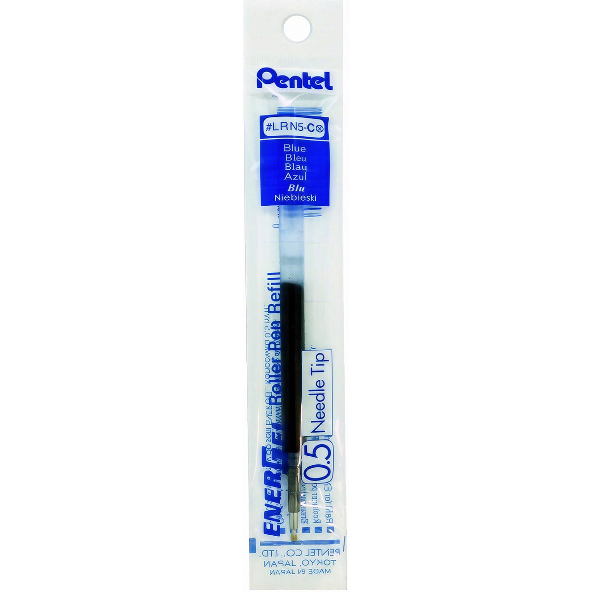 Carga para Caneta Pentel EnerGel - Azul - 0,5mm Pentel