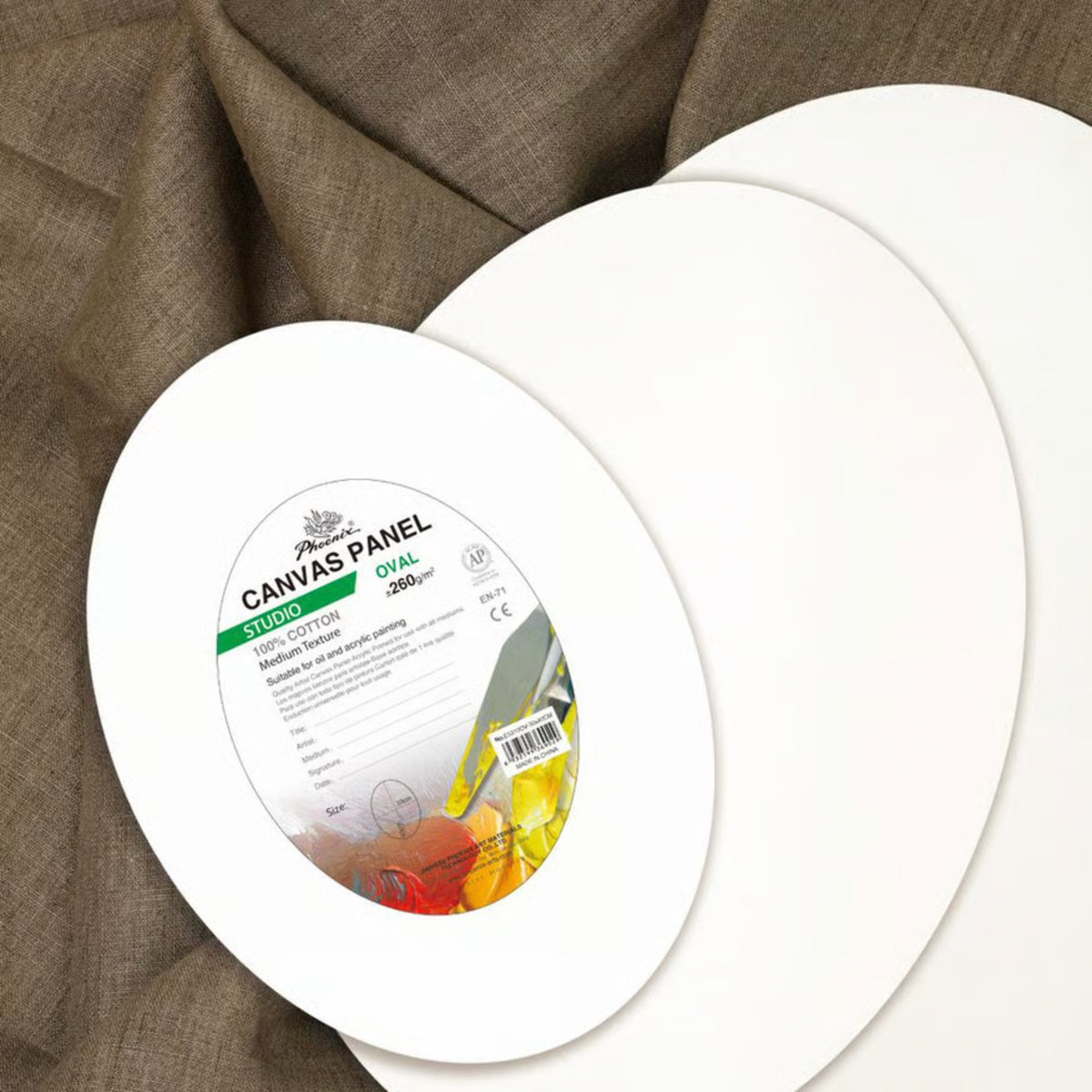 Cartão Telado Phoenix Para Pintura - Oval - 20x25cm Phoenix