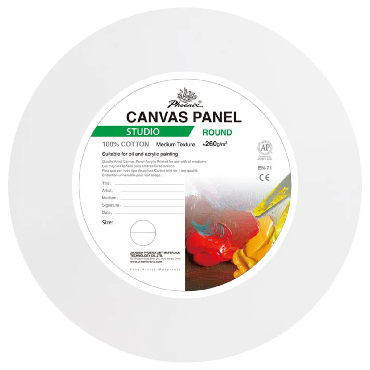 Cartão Telado Phoenix Para Pintura - Redondo - 25cm Phoenix