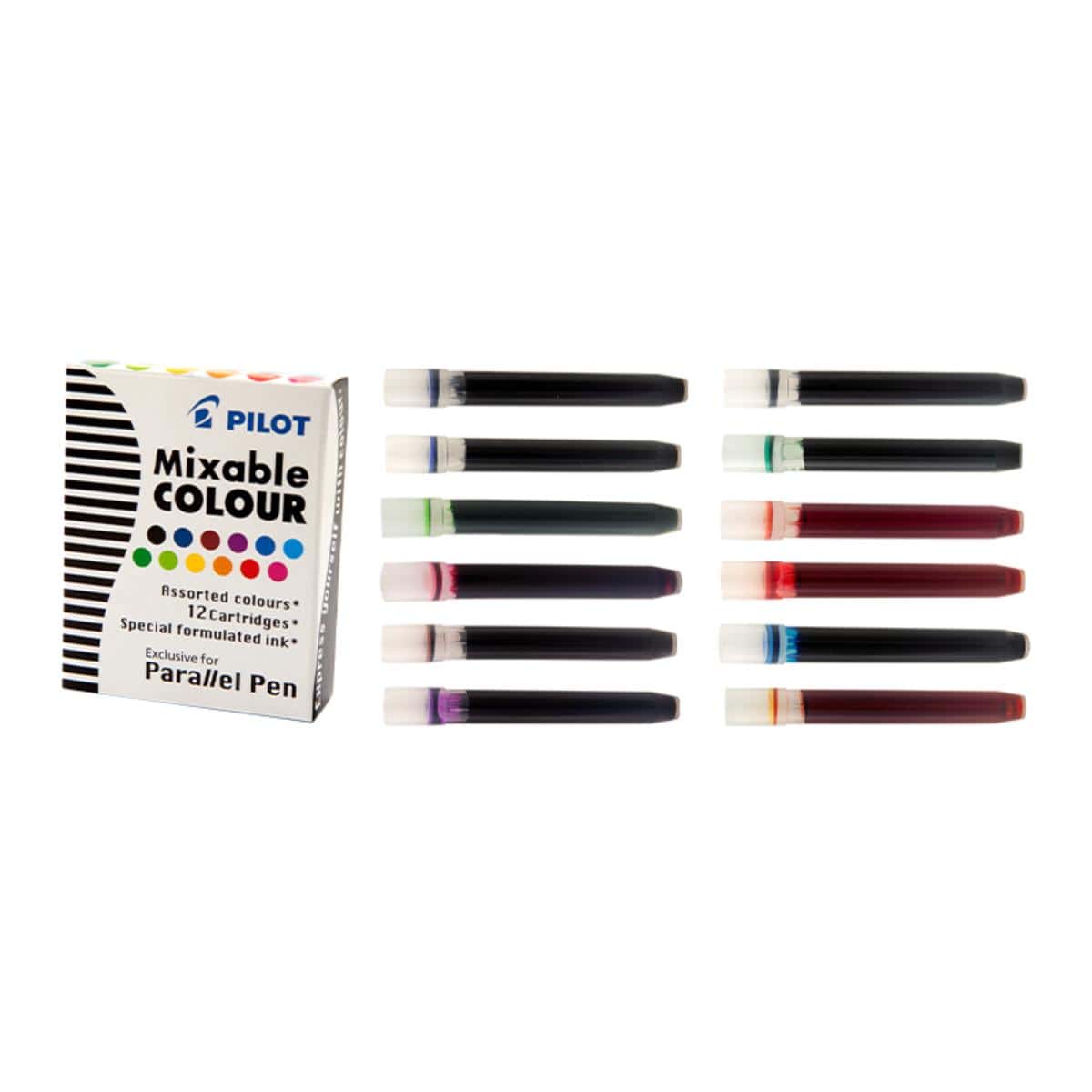Cartucho de Tinta Pilot - Parallel Pen IC-P3-AST - 12 Cores Pilot