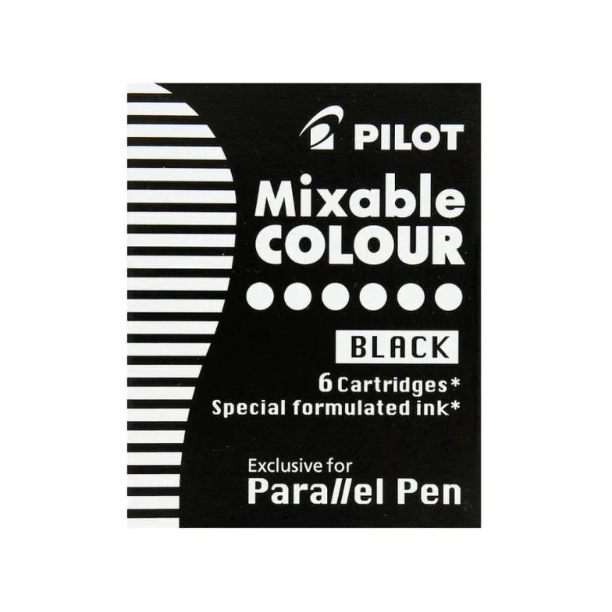 Cartucho de Tinta Pilot  Parallel Pen ICP3S6 - Cores Preto Pilot