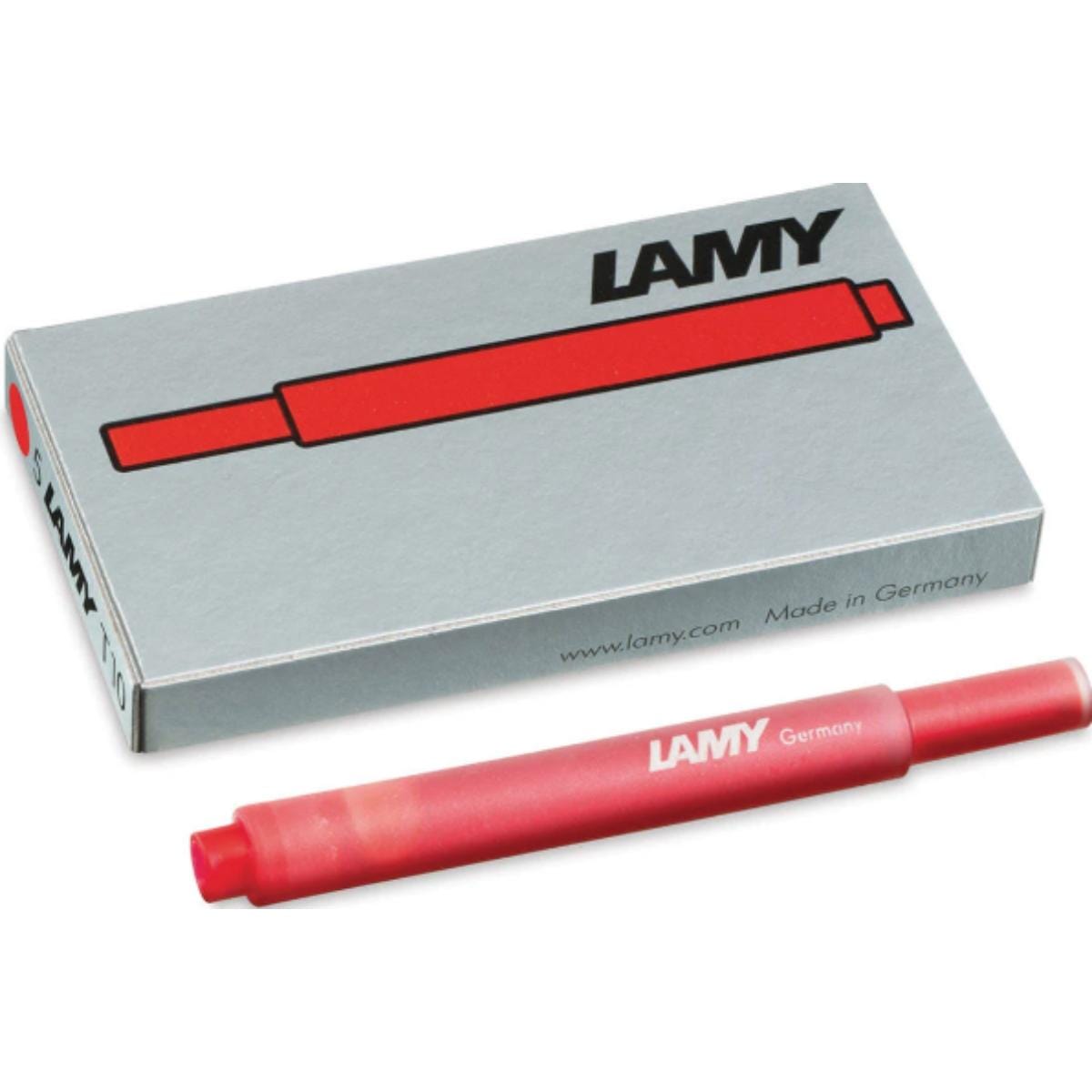 Cartucho Lamy T10 Para Caneta Tinteiro - Red - C/ 5 Refis Lamy