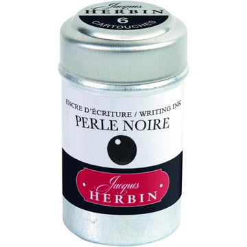 Cartucho Para Caneta Tinteiro Herbin Perle Noire - 6 Refis Jacques Herbin