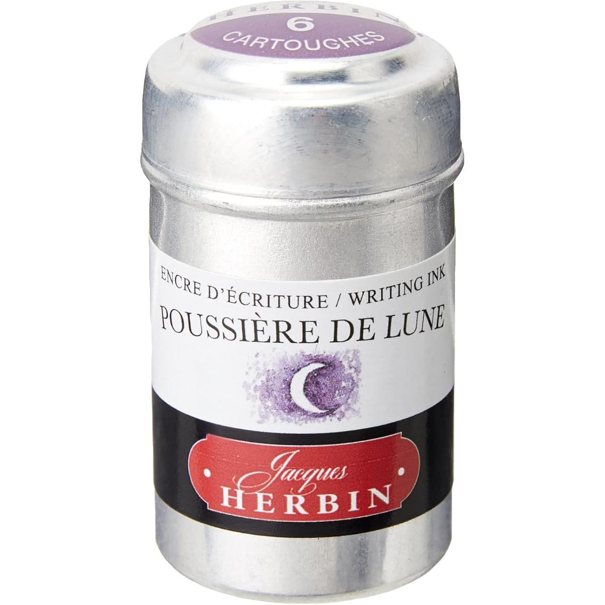 Cartucho Para Caneta Tinteiro Herbin Poussiere de Lune - 6 Refis Jacques Herbin