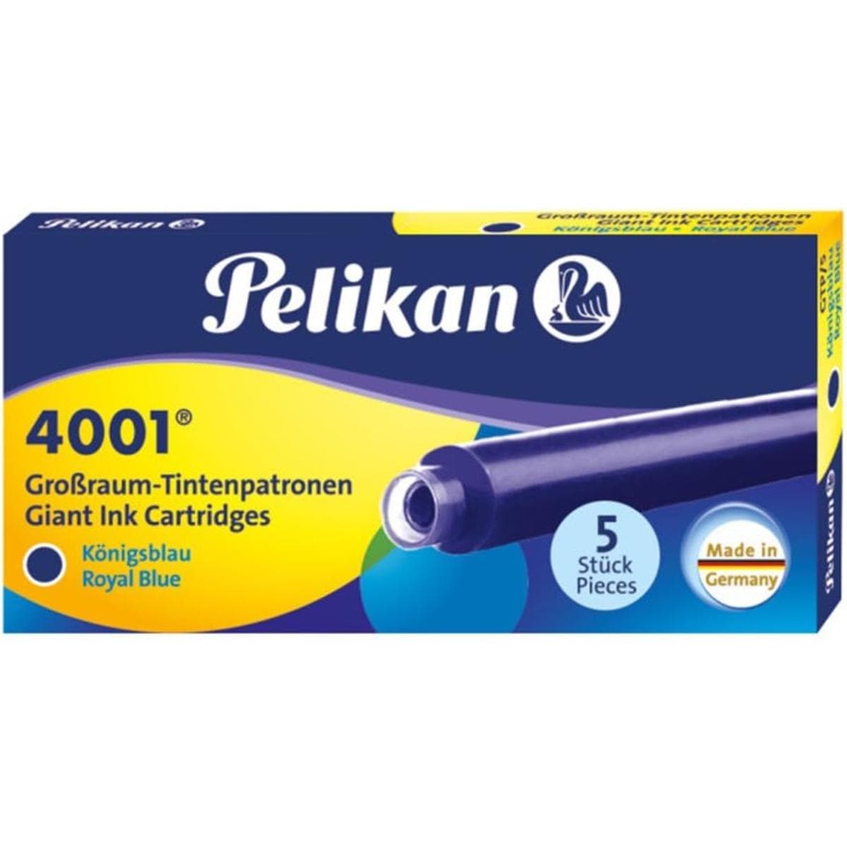 Cartucho Pelikan 4001 - Internacional GTP5 (Longo) - Azul Royal Pelikan