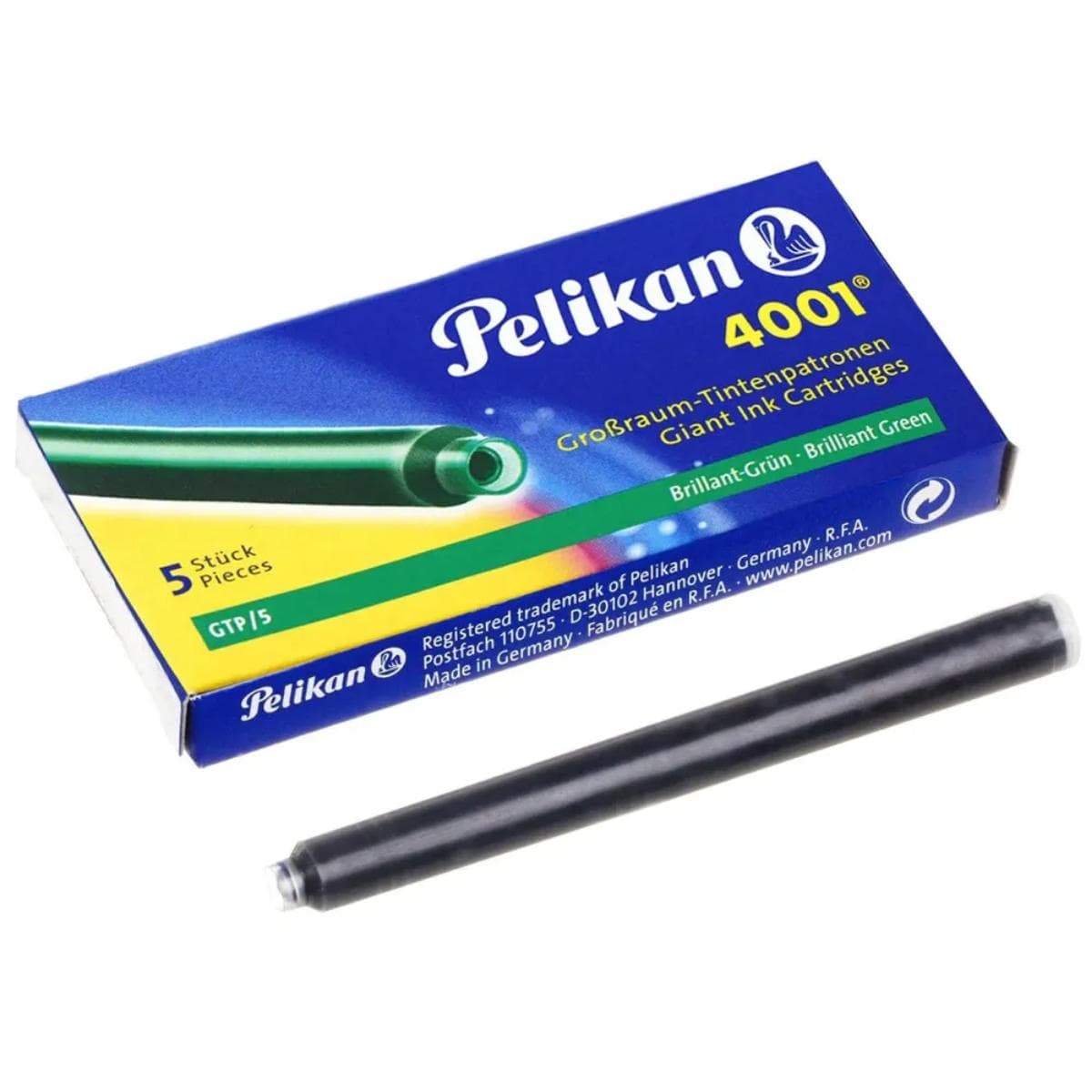 Cartucho Pelikan 4001 - Internacional GTP5 (Longo) - Verde Pelikan