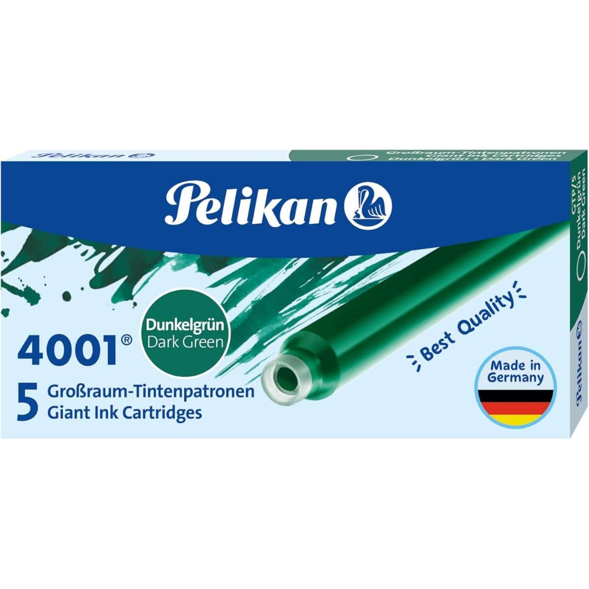 Cartucho Pelikan 4001 - Internacional GTP5 (Longo) - Verde Escuro Pelikan