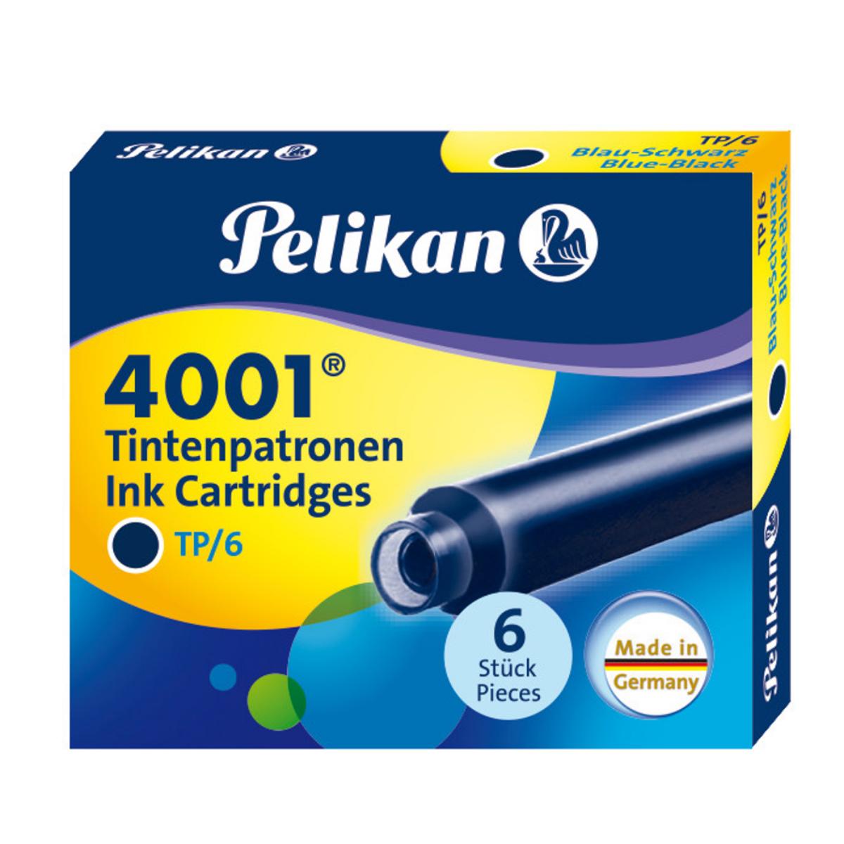 Cartucho Pelikan 4001 - TP6 (Internacional Curto) - Blue Black Pelikan