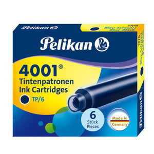 Cartucho Pelikan 4001 - TP6 (Internacional Curto) - Blue Black