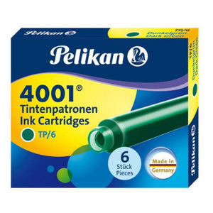 Cartucho Pelikan 4001 - TP6 (Internacional Curto) - Dark Green
