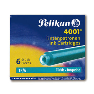 Cartucho Pelikan 4001 - TP6 (Internacional Curto) - Turquoise