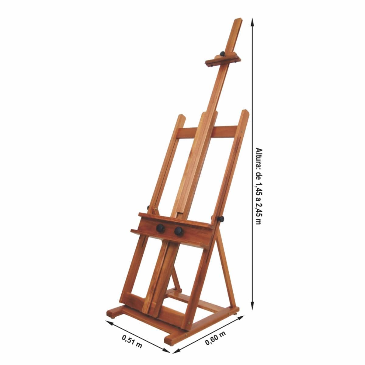 Cavalete Para Pintura Estúdio Super Luxo - Modelo Dulce - 12326 Trident