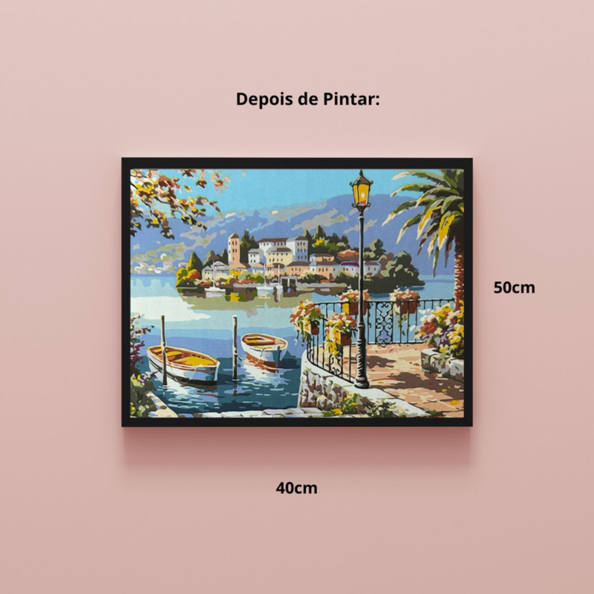 Kit Pintura Numerada em Tela - Verão Europeu - 40x50cm