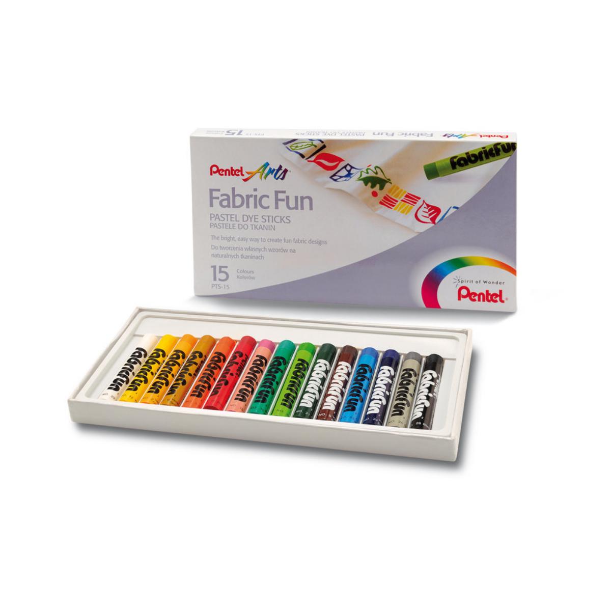 Giz Pastel Para Tecido Pentel - 15 Cores