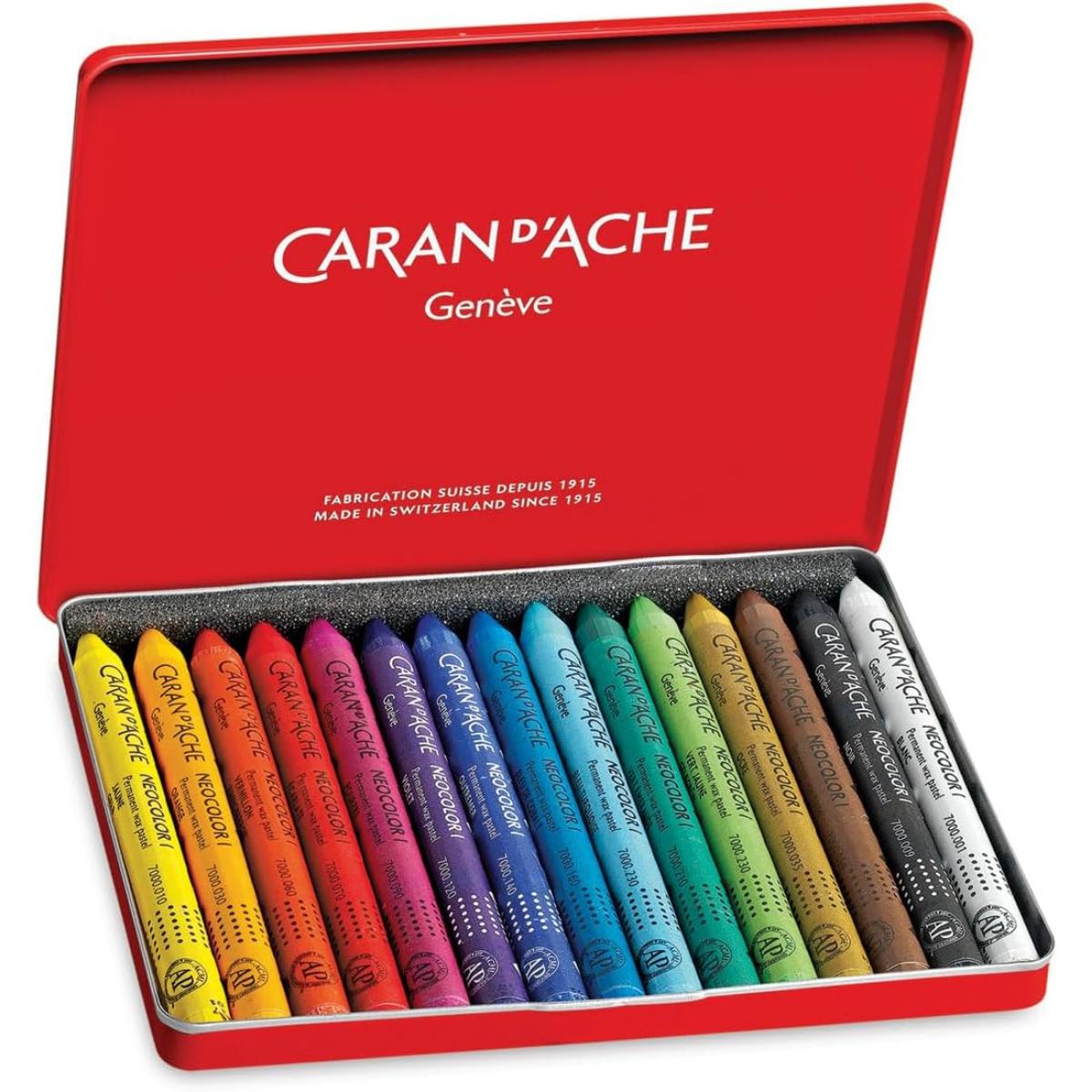 Giz Pastel Oleoso Neocolor I - Caran D´Ache - Estojo com 15 Cores