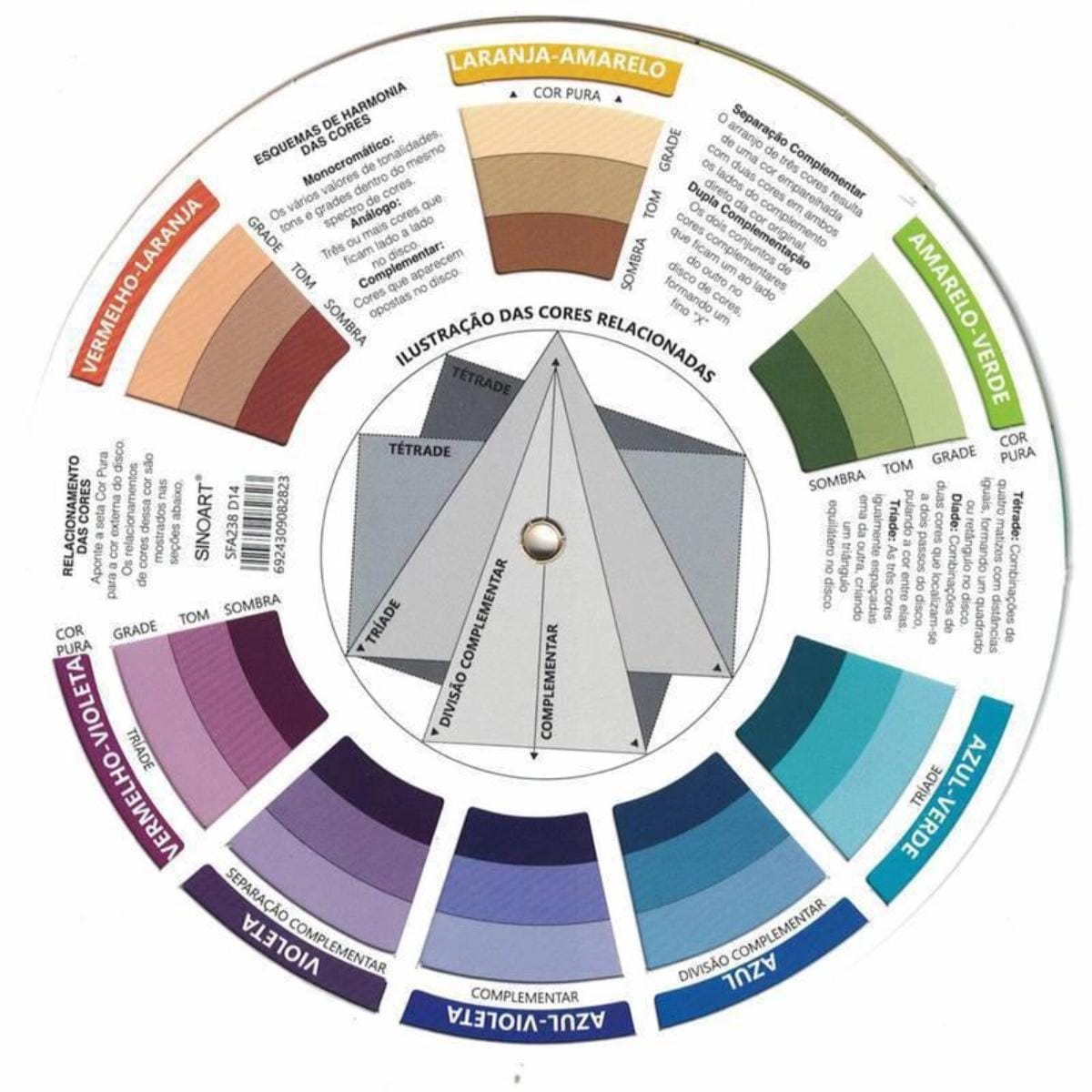 Círculo Cromático Grande 23cm-  Sinoart Sinoart