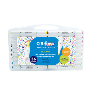 Cis Flow Marcador Criativo - Estojo 36 Cores