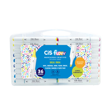 Cis Flow Marcador Criativo - Estojo 36 Cores Cis