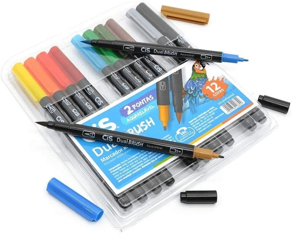 CIS MARCADOR DUAL BRUSH EST C/12 SORT Cis