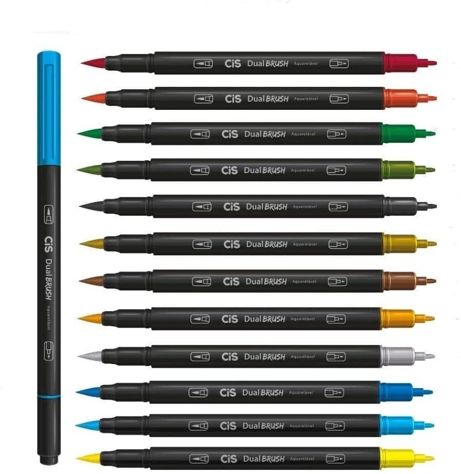 CIS MARCADOR DUAL BRUSH EST C/12 SORT Cis
