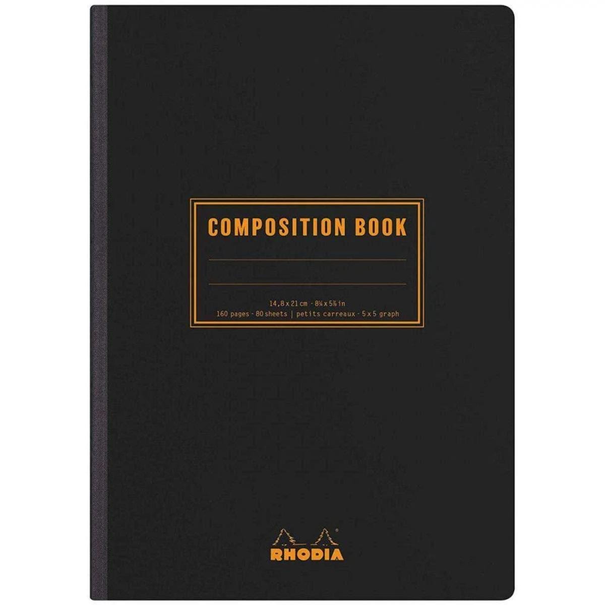 Composition Book Rhodia Capa Preta - A5 80F Rhodia