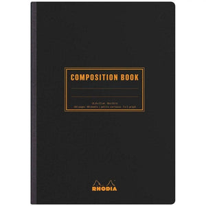 Composition Book Rhodia Capa Preta - A5 80F