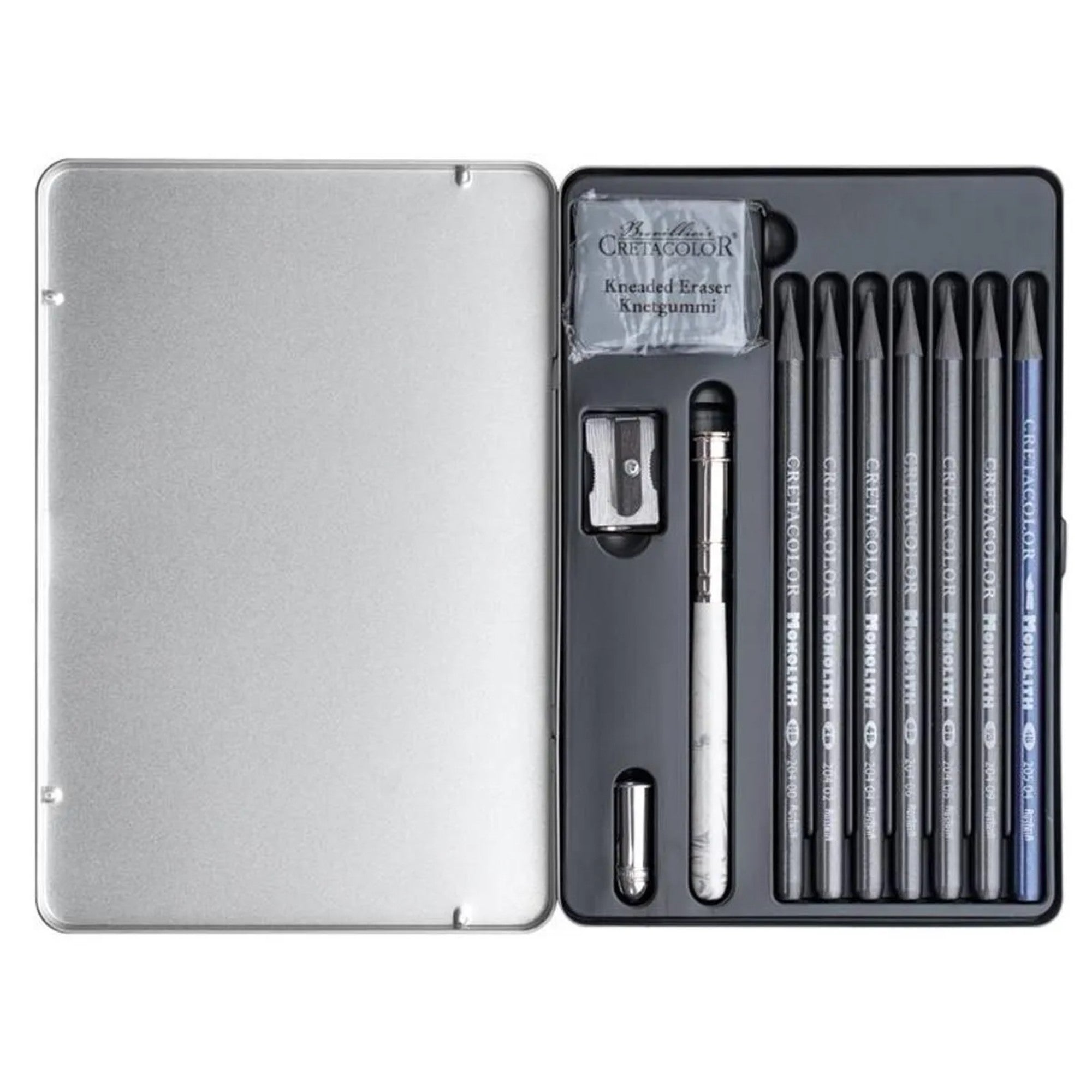 Conjunto Cretacolor Monolith Graphite - Lata Hippo - 11 Peças Cretacolor
